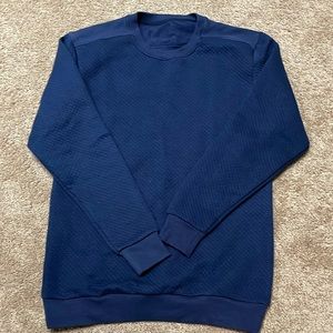 Men’s (or women’s?) waffle crew neck sweatshirt blue